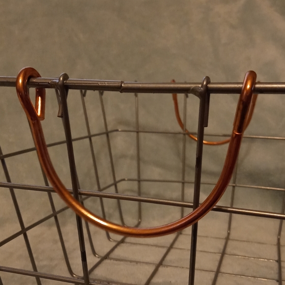 Metal Storage Basket - Farmhouse Silver & Bronze - Picture 6 of 8